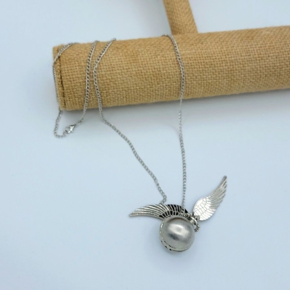 Harry Potter Vintage Silver Wing Embellished Necklace New